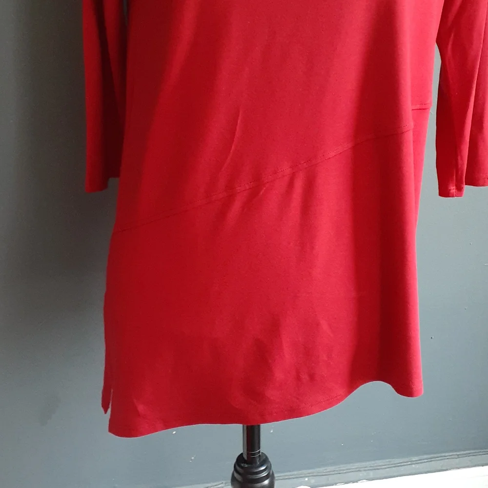 Eileen fisher orange pullover crewneck top Sz S - Picture 3 of 11